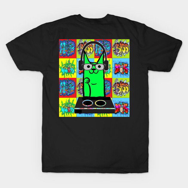 pop art graffiti music cat 333 by LowEndGraphics